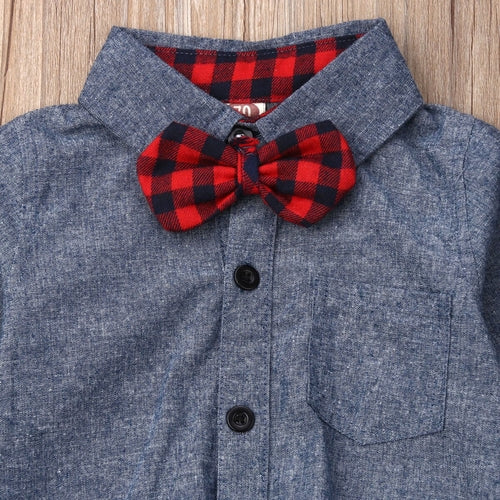 0 24M New Infant Kids Baby Boys Gentleman Clothes