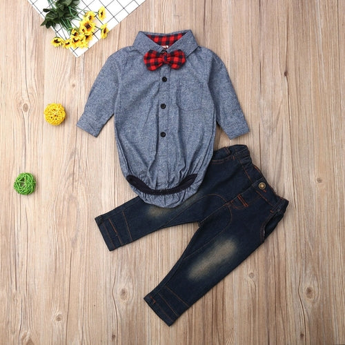 0 24M New Infant Kids Baby Boys Gentleman Clothes