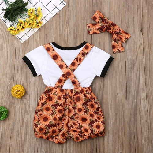 3pcs Toddler Kids Baby Girls Clothes Summer Letter