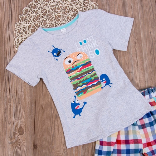 Baby Boy Kid Cartoon Hamburg Clothes Sets Summer